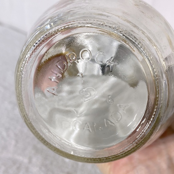 Vintage Androck Canada Glass Food Chopper W MCM Harvest Gold Lid - Picture 3 of 12